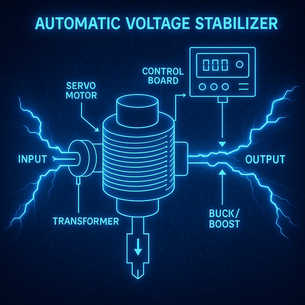 Automatic voltage stabilizer working diagram
